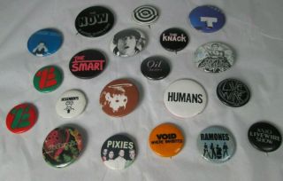 The Pixies Breeders Ramones 20 X Vintage 80s Us Pins Buttons Badges Punk Rock
