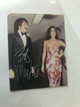 Vintage Color Photo Of Sonny And Cher Signed By Bob Mackie