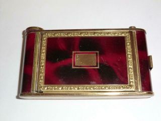 Vintage Powder Compact,  Lipstick And Cigarette In Shape Of Camera - C1950s