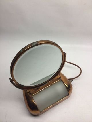 Vintage Art Deco Make Up Vanity Lighted Mirror Acme Specialty Mfg.  Co Toledo