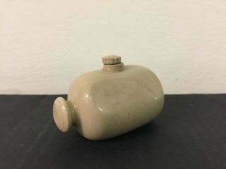 Vintage Stoneware Miniature Hot Water Bottle - Salesman 