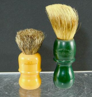 Vintage Ever Ready Sterilized Shaving Brush & Butterscotch Bakelite Badger Brush