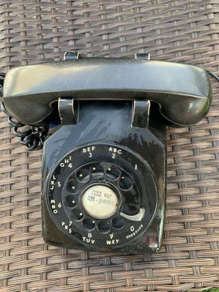South Central Bell Electric Vintage Black Desk Phone Telephone Dial Rotary