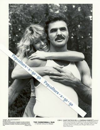 Farrah Fawcett,  Burt Reynolds In Cannonball Run Vintage Publicity Pic