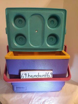 Vintage Thermos Purple Rainbow Personal 8 Quart Cooler