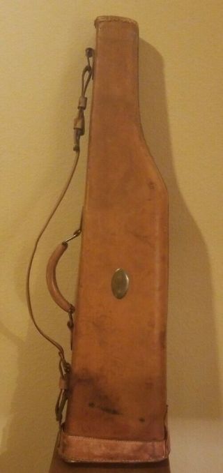 Vintage Leg - O - Mutton Hard Leather Shotgun Case,  Patent December 17,  1907
