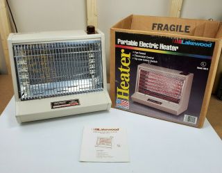 Vintage Lakewood Model 105/a Fan Forced Portable Electric Heater