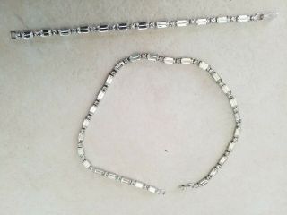 Vintage Signed Kramer Icy Clear Rhinestone Bridal Necklace & Bracelet Set