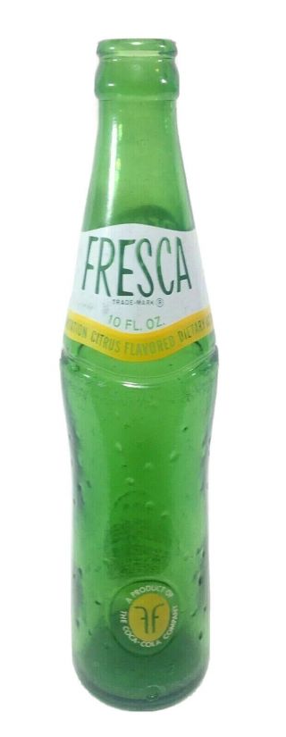 Fresca Soda Bottle Green Glass Coca Cola Company 10 Oz Vintage