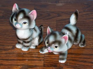 Vintage Ceramic Kitten Figurines.  Very Cute