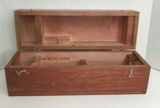 Vintage Starrett Handmade Precision Tool Wood Storage Chest Box Dove Tail Euc