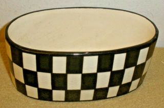 Vintage Black/white Checked Oblong Dish - 2 1/2 " X 5 3/4 " X 2 7/8 "