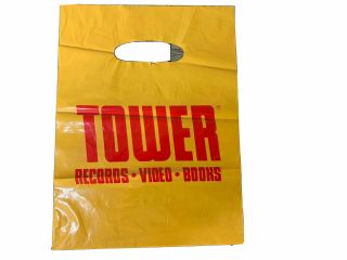 1 Tower Shopping Bag Collectible Records Vintage 14  X 12  45s Plain Bag Rare