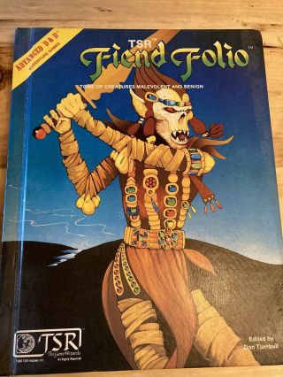 Advanced Dungeons And Dragons Fiend Folio 2012 1981 Turnbull Tsr Vintage
