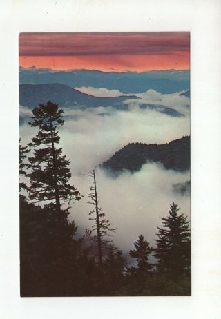 Vintage Post Card - Sunrise In The Great Smoky Mountains National Park