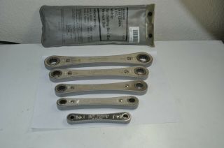 Vintage Sears Craftsman 5 Piece Metric Ratcheting Box End Wrench Set No.  9 4369