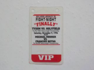 Mike Tyson Vs Evander Holyfield I Boxing Pass Credential 1996 Fight Boxers Vtg N