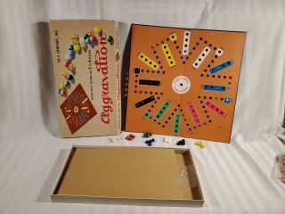 Vtg 1965 Aggravation Board Game Co 5 Company No 14 100 Complete Glass Marbles