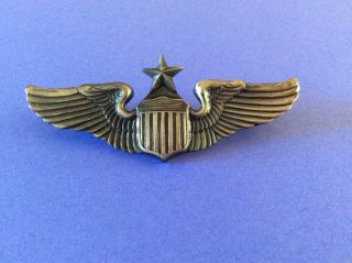 Vintage Us Military Air Force Senior Pilot Wing Pin