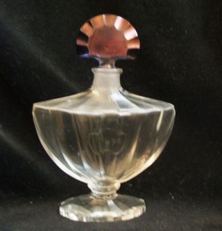 Vintage Baccarat Glass Guerlain Shalimar Perfume Bottle 6 Inches 4 Ounces