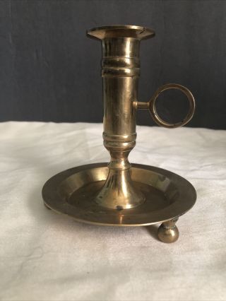 Vintage Pwf Solid Brass Candle Holder Made In India