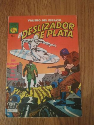 Silver Surf Deslizador De Plata Comic In Spanish Vintage Num 3 Year 1970