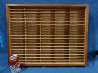 Vintage Napa Valley Box Company Wooden 100 Cassette Tape Wall Storage Holder