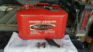 Vintage Mercury Kiekhaefer 6 Gallon Outboard Motor Gas Fuel Tank W/fittings Bulb