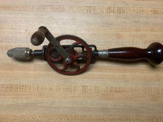Vintage Millers Falls 980 Hand Crank Drill Wood Tool Eggbeater