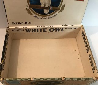VINTAGE 1950 ' s White Owl Proud Papa Package Cigar Box 2