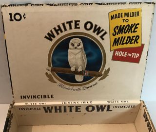 VINTAGE 1950 ' s White Owl Proud Papa Package Cigar Box 3
