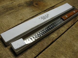 Vintage E Warther & Son Hand Crafted Cutlery 13 " Meat Roast Carving Knife W/ Box