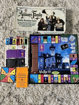 Vintage 1991 The Addams Family Family Reunion Board Game.