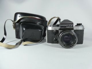 Vintage Praktica Tl 35mm Slr Film Camera Meyer Oreston 1.  8/50 Lens & Case