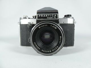 Vintage Praktica TL 35mm SLR Film Camera Meyer Oreston 1.  8/50 Lens & Case 2
