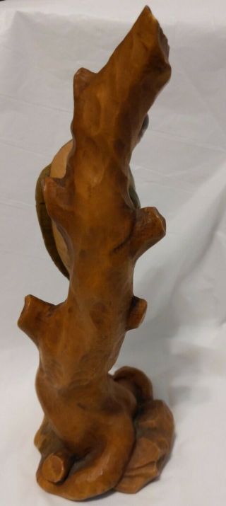 Vintage ANRI Italy Woodpecker Wood Bird Figurine Handpainted Italian 9 