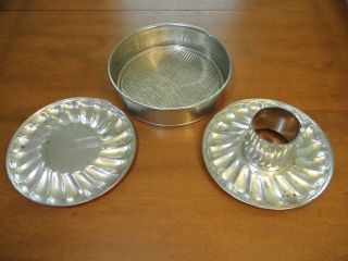 Vintage Spring Form Cheesecake Bundt Cake Combo Pan Mold Tin Metal West Germany