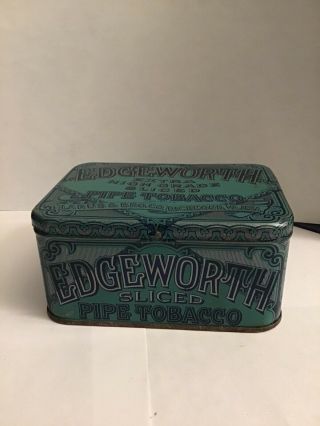 Vintage Edgeworth Extra Sliced Pipe Tobacco Empty Tin Box Hinged lid 2