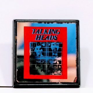 Vintage Pin Talking Heads Square Mirror Button