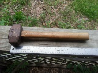 Vintage Brass Hammer Last Long Safety Hammer No 3 Made In Orange,  Nj