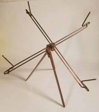 Vintage Metal Knitting Yarn Winder Adjustable Folding Stand Table Top