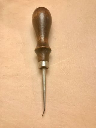 Vintage Leatherworking Tool Curved Lacing Fid Craftool