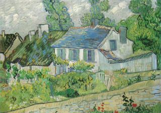 Vintage Postcard 1990s Vincent Van Gogh Houses At Auvers 1890 Toledo Museum Ohio
