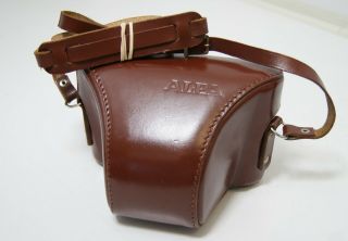 Alpa Switzerland Brown Leather Camera Case & Shoulder Strap Vintage Film Slr