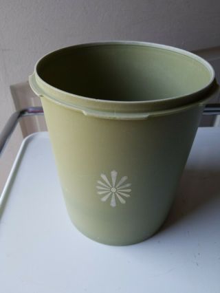Vintage Tupperware Servalier Canister Container Avocado Green 807 No Lid