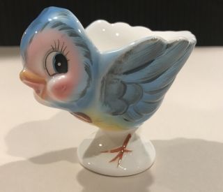 Vintage Geo Z Lefton Blue Bird Egg Cup No.  286