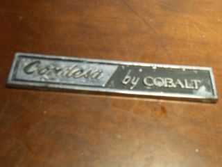 Vintage Condesa By Cobalt Boat Emblem Has Some Rust Pits