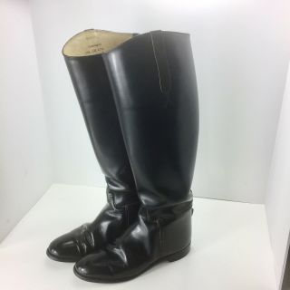 Marlboro Imperial English Riding Boots Black Vintage Tall Dress Boots Size 6