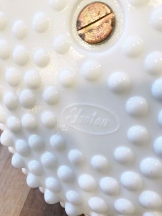 Vintage Fenton White Milk Glass Hobnail 3 - part Divided Candy Relish Dish Wedding 3