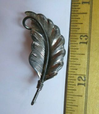 Vintage Brooch Pin Marked Danecraft Sterling Silver 925 Leaf Jewelry Estate